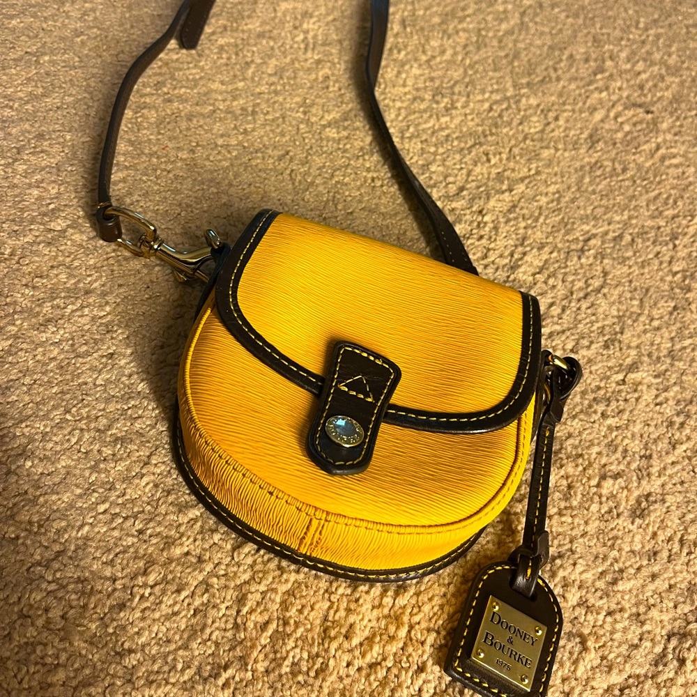 Rare Find Dooney & Burke Cork Mini Flap Crossbody Bag